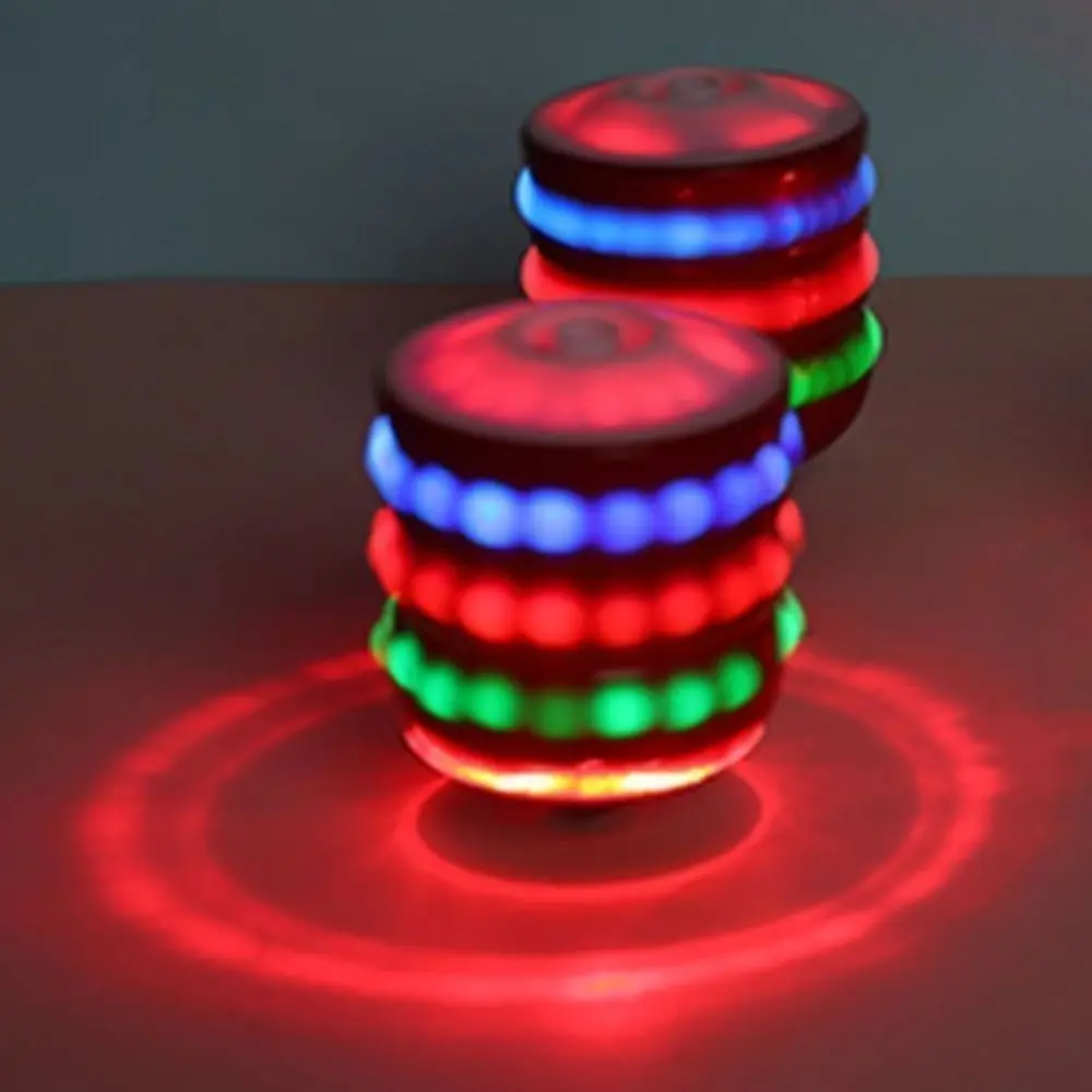 Funny Rotary Luminous Spinning Top LED Press Classic Spinning Tops Multi-player Portable Children's Gyroscope Adults Children