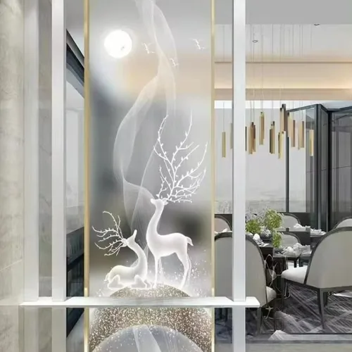 심플 라이트 럭셔리 창홍 유리 스크린 거실, 현대적인 입구 입구 침실 욕실 샤워 룸 파티션 