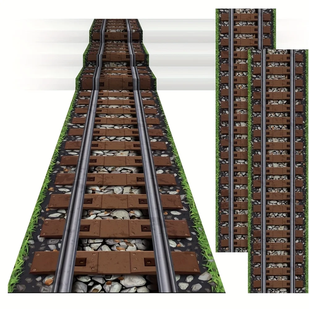 Eisenbahnstrecke Gangläufer Zug Party Banner Dekorationen Wild West Party Thema Tischdecke Läufer Tisch Bodenabdeckung für
