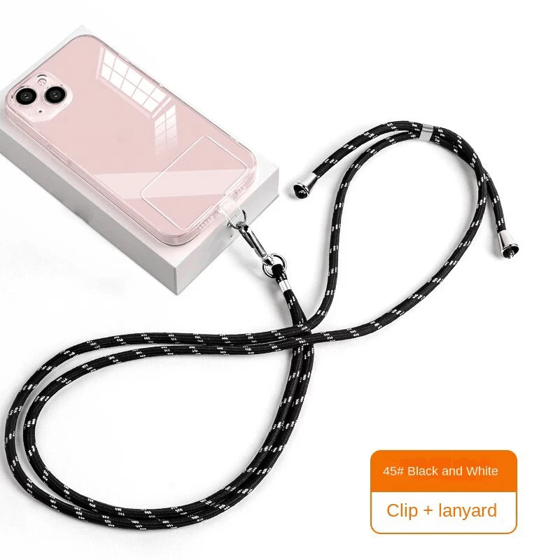 6mm Long Universal Cell Phone Lanyard Crossbody Adjustable Shoulder Strap Neck Cord Anti-Lost Lanyard With Clip Gaske