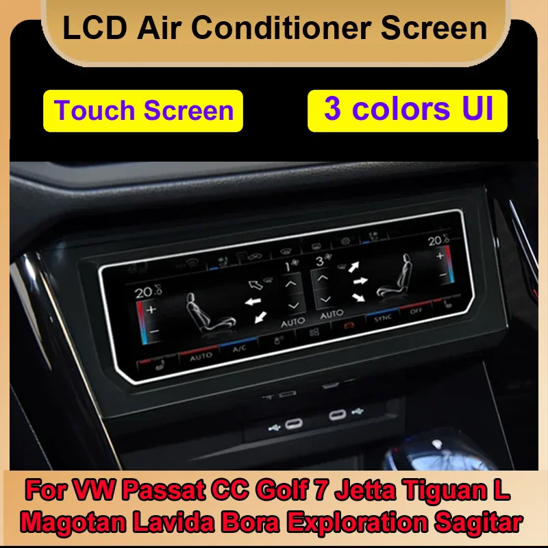 Air Conditioning Climate Control Screen AC Panel Touch Board LCD Digital For VW Golf 7 Tiguan L Passat B8 Magotan Sagitar Jetta