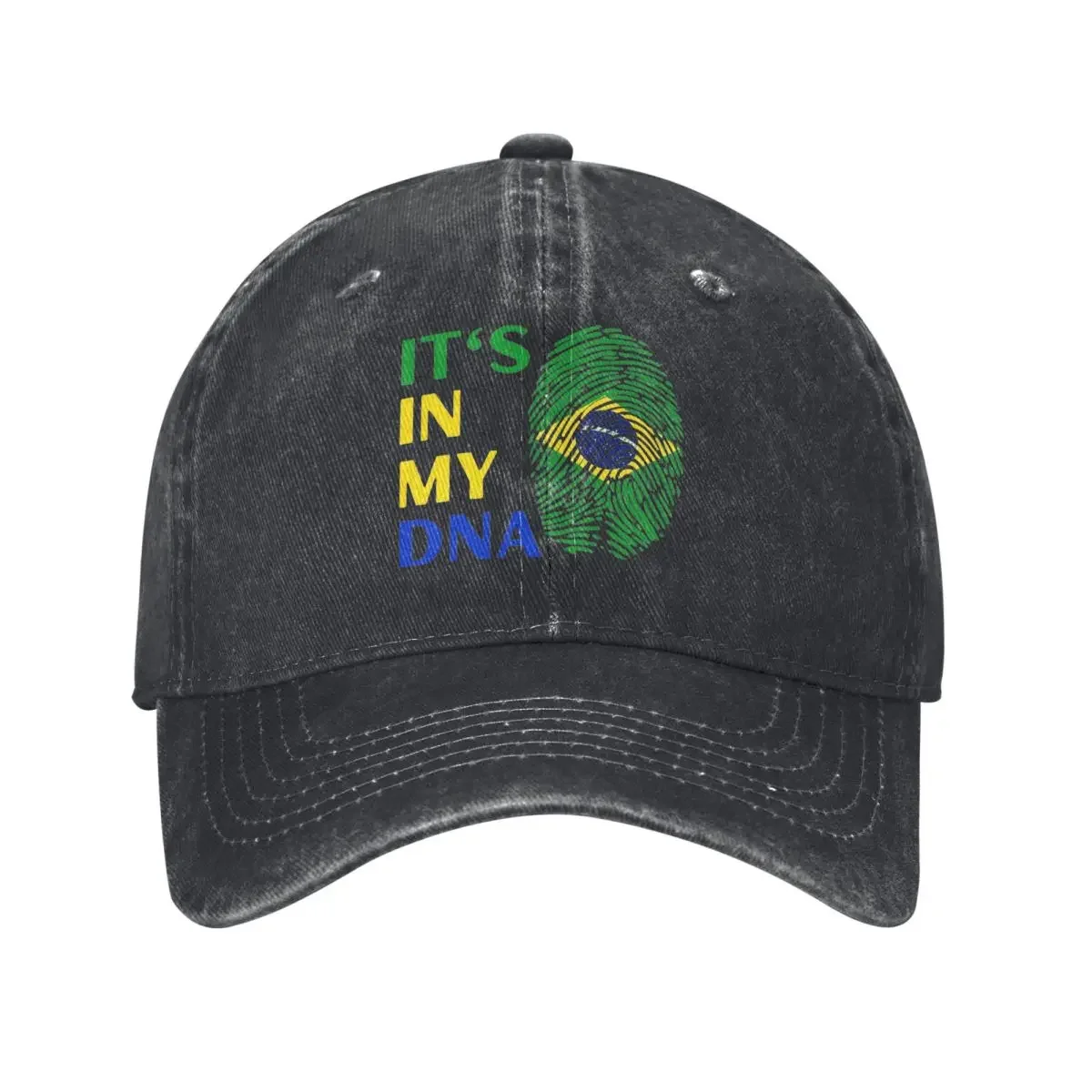 Brazil Is In My Dna Denim Baseball Cap Brazilian Flag Tennis Skate Hip Hop Dad Hats Summer Women Men y2k Sun Visors Snapback Cap