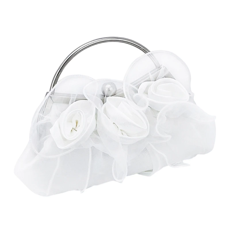 

Women Evening Clutch Bag Handbag Elegant Bridal Bag Flower Bag for Party Wedding