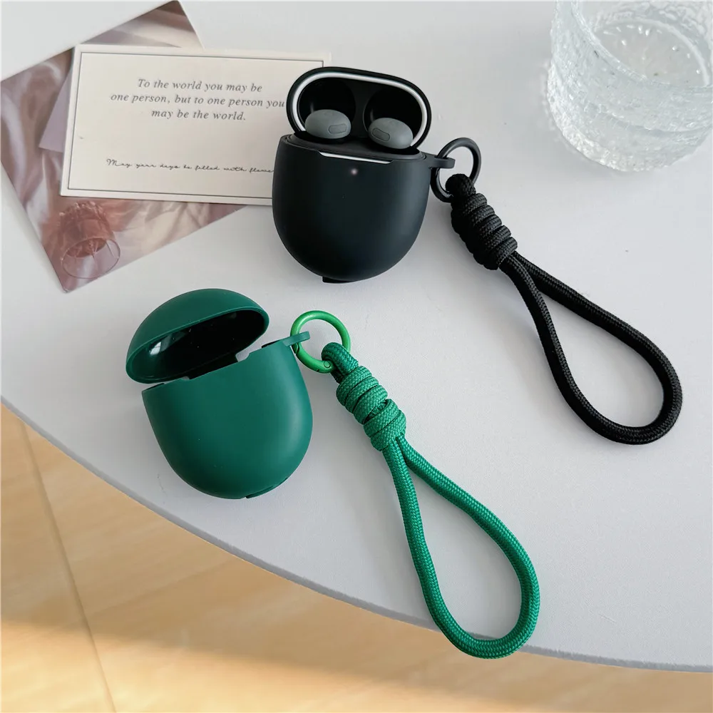 

Soft Silicone Earphone Cases with Hook Washable Protective Cover Shockproof Dustproof Replacement for Google Pixel Buds A-Series