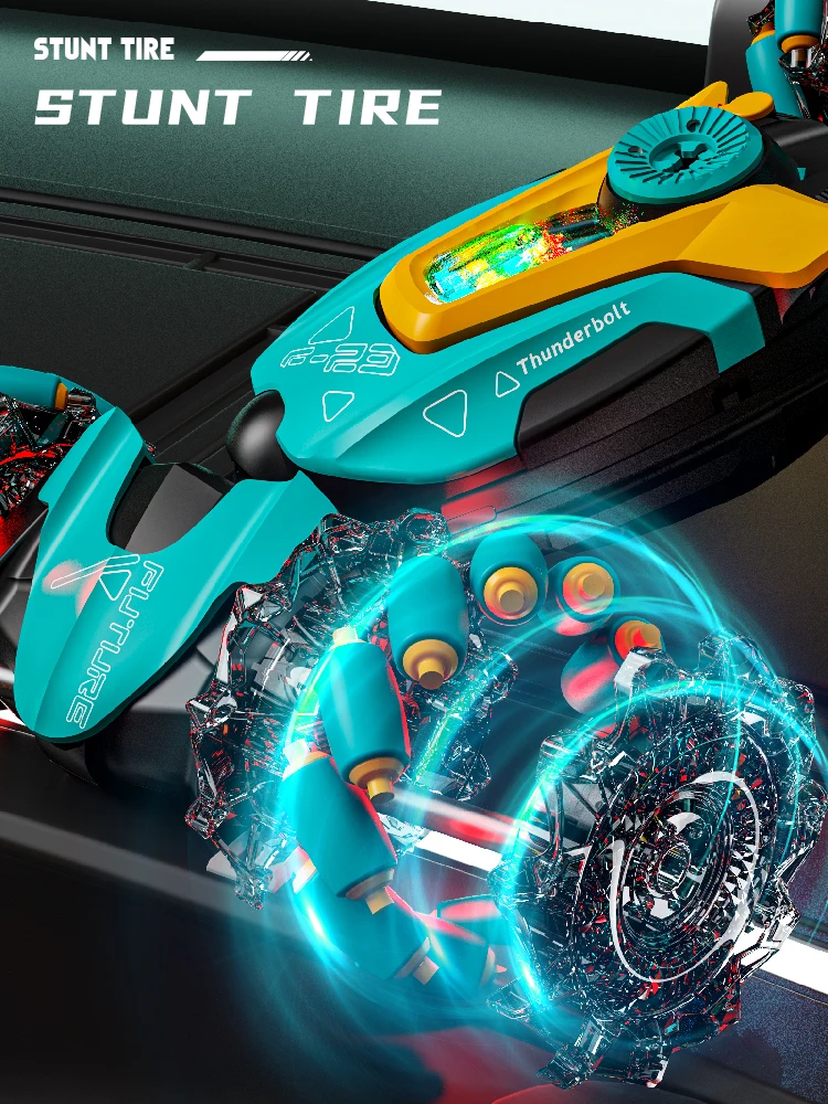 LEDライト付きRCカー リモコンカー 腕振りで操作可能 360度回転 °   回転クライミングカー ドリフト 電子 大人 子供のおもちゃ ギフト