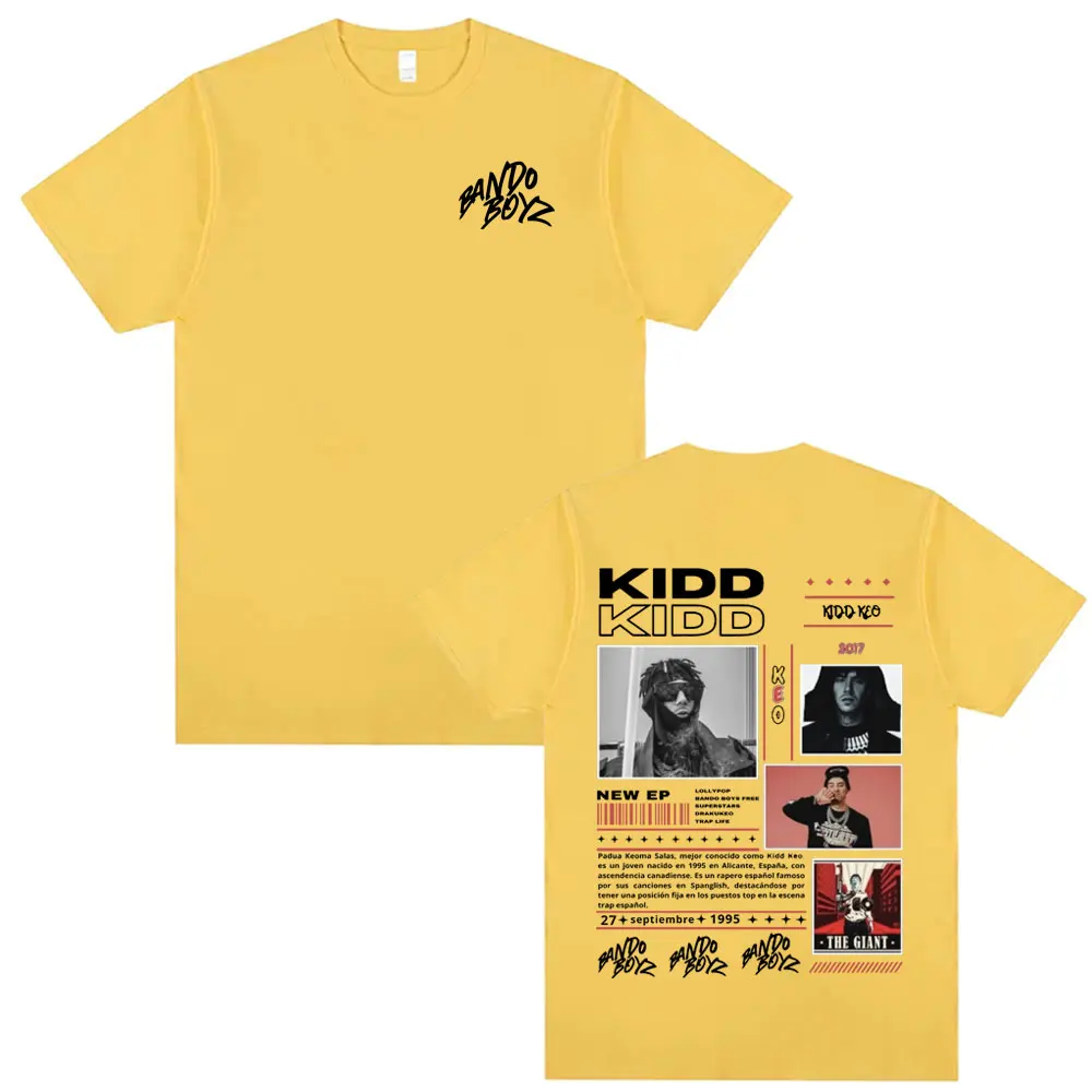 Rapper Kidd Keo Bando Boyz T-shirts Men Women Fashion Stye Short Sleeve T-shirt Summer Casual Pop 100% Cotton Oversized T Shirts