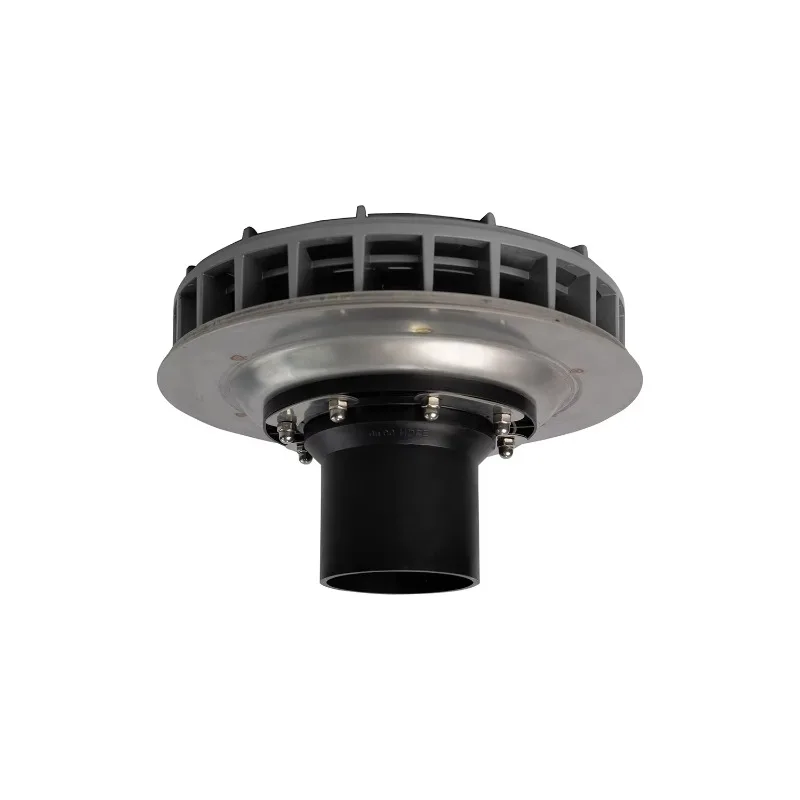 Roof rainwater drainage system pipe fittings and outlet fittings