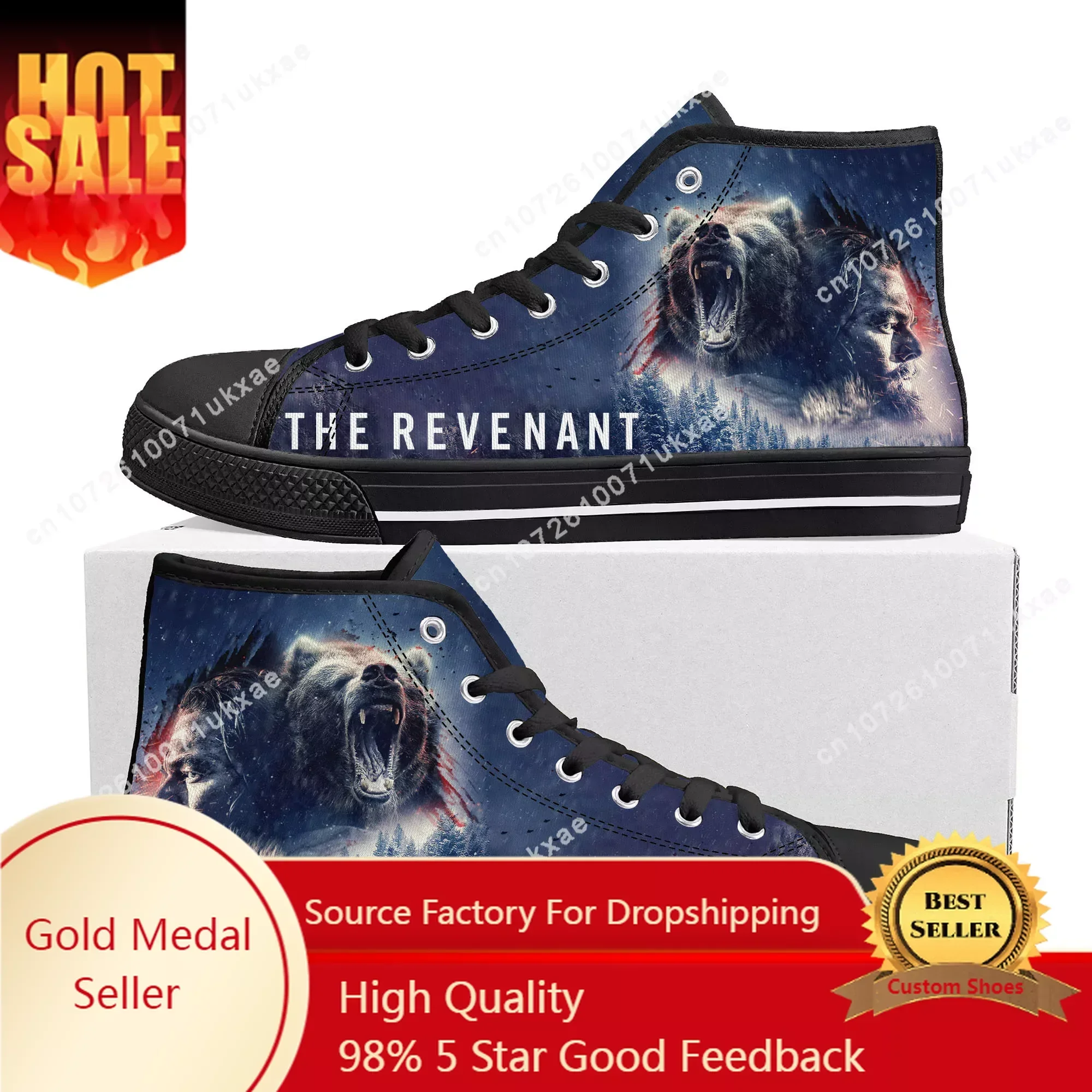 

Revenant High Top Sneakers Mens Womens Teenager High Quality Leonardo DiCaprio Canvas Sneaker couple Shoe Casual Custom Shoes