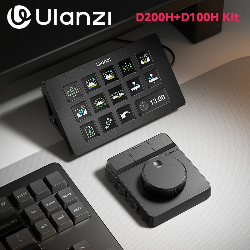 Ulanzi D100H D200H D200 Kit Macro Stream Video Editing Assistant Controller App-Triggered Actions  for Live Streaming YouTube
