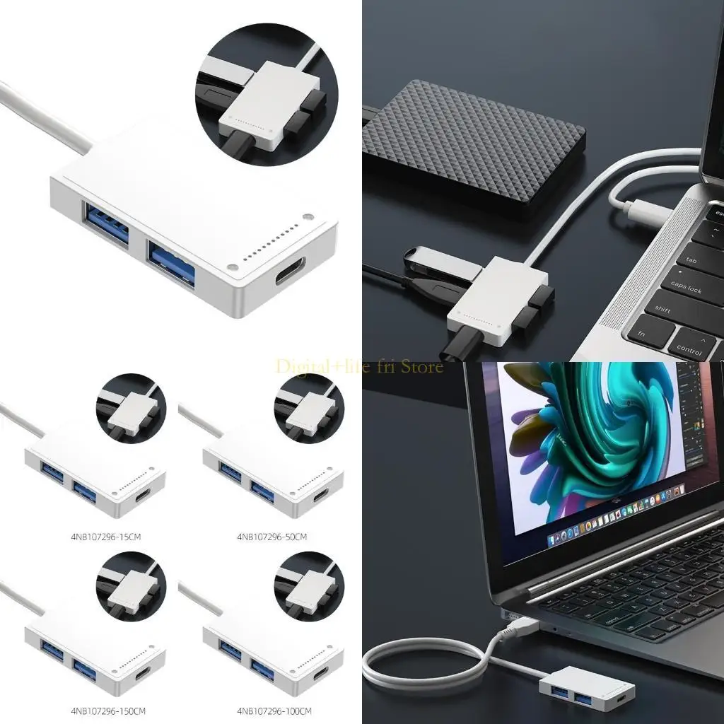 

E06D USB C HUB 4 в 1 USB C Adapter USB C до 3x USB3.0 1x USB2.0 Docking Station