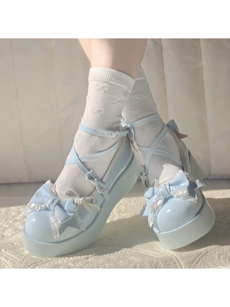 Milk Fu Party Height Increase Cute Sweet Single Shoes Japanese Original Lolita Sponge Cake Thick Bottom Student Lo Shoes