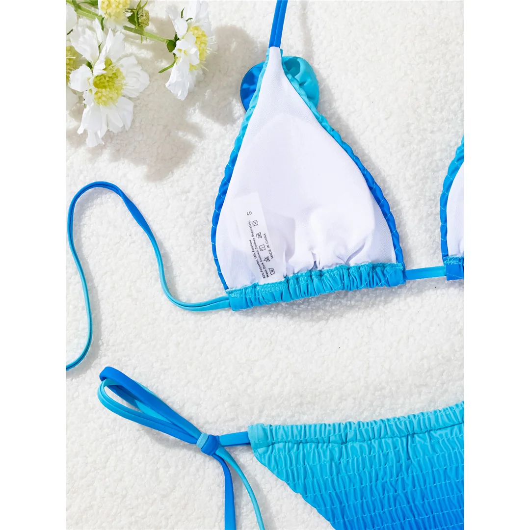 3D-Blumen-Neckholder-Bikini mit Raffungen, zweiteiliger Badeanzug für Damen, Badebekleidung, Badeanzug, Badebekleidung, Badeanzug V6221 – Detail 20