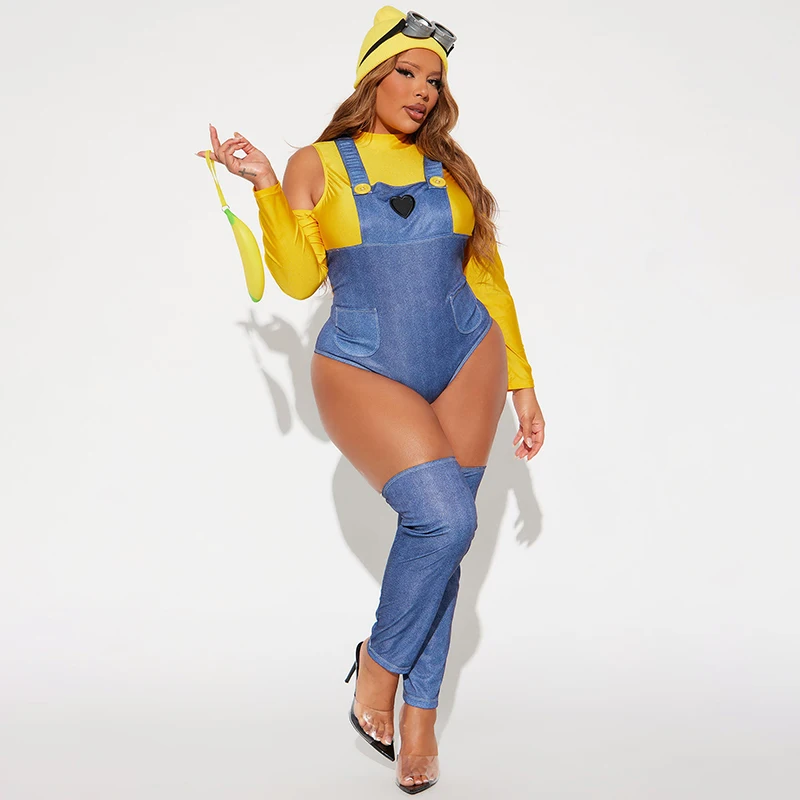 Women's clothing sales 2024 bodysuit with sleeves sexy Denim Short jumpsuit fashion turtleneck Romper cute Overalls Clothing set