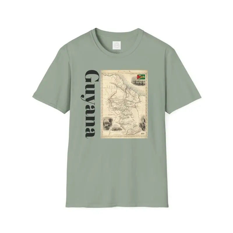 

Vintage Guyana Map From 1851 T Shirt