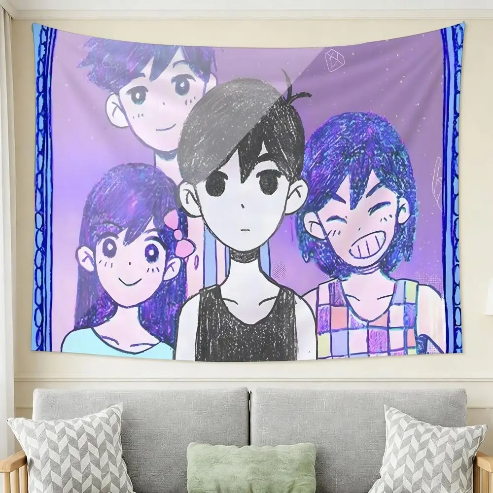 Anime Game O-Omori Tapestry Tapestry Wall Hanging For Bedroom Dorm Living Room Decor Aesthetic