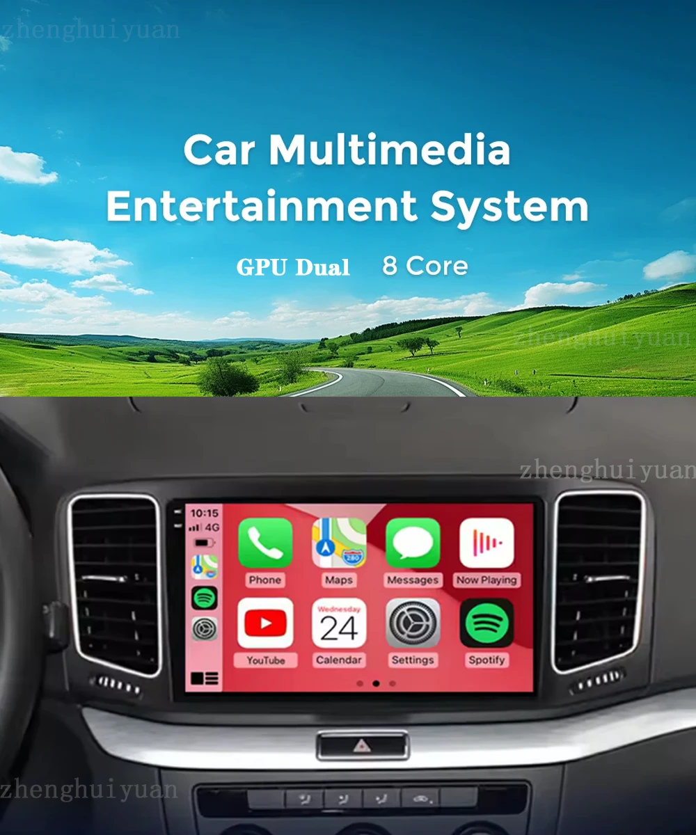 9'' Android 16 For Volkswagen VW Sharan 2012~2018 Car Radio Multimedia Player Stereo Octa Core 4G Carplay DSP 2.5D IPS Screen
