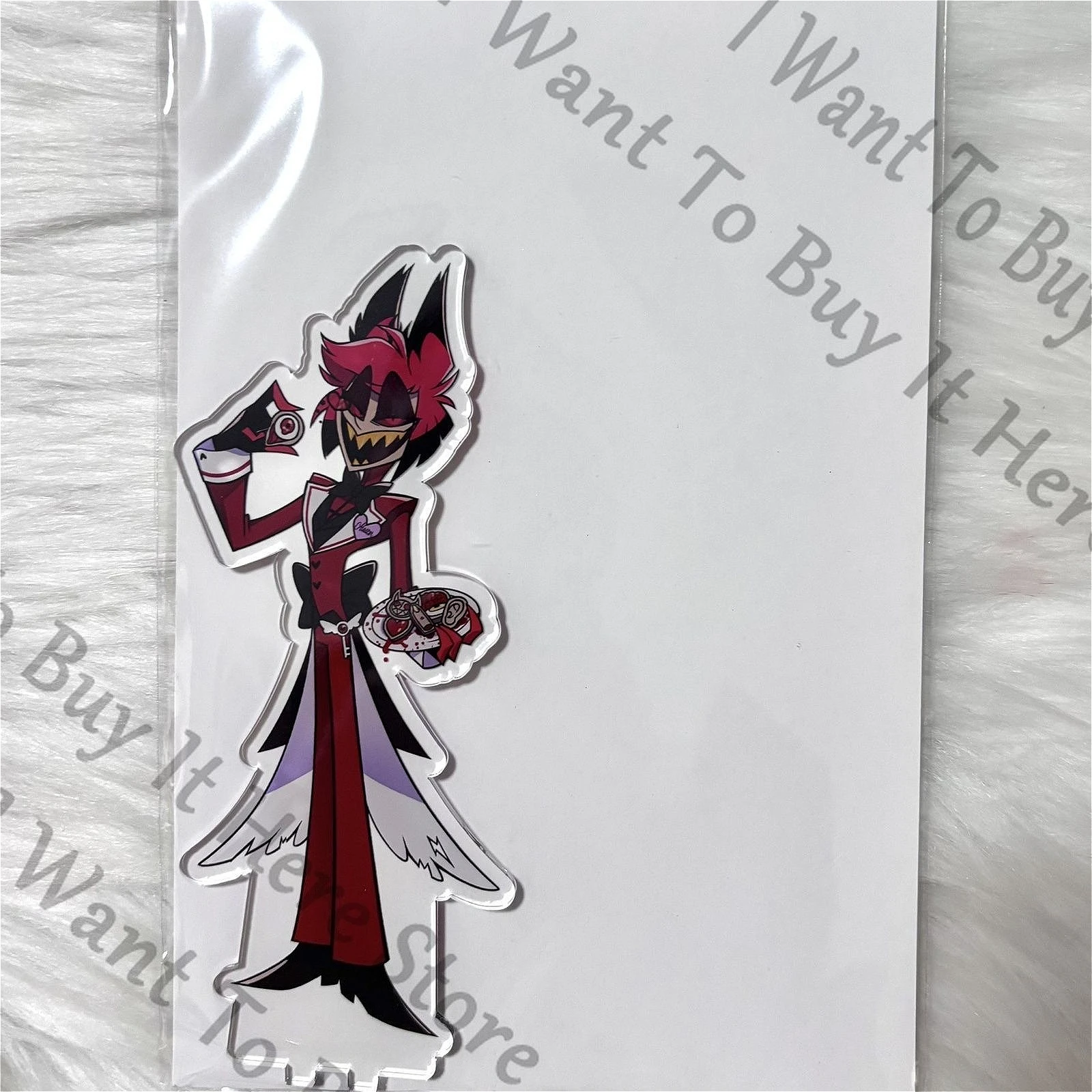 Genuine Anime Hazbin Hotel Alastor Velvet Vox Val Cosplay Cartoon Acrylic Standing Sign Stand Figure Indicative Board Fans Gift