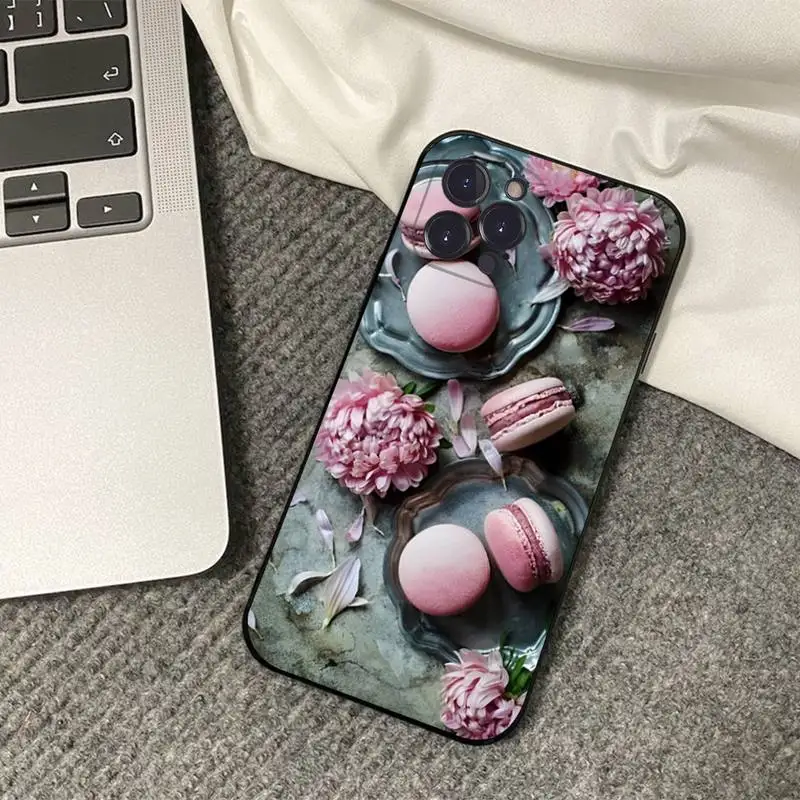 Colorful Cake Macaroon Phone Case Silicone Soft For iphone 14 13 12 11 Pro Mini XS MAX 8 7 6 Plus X 2020 XR Shell