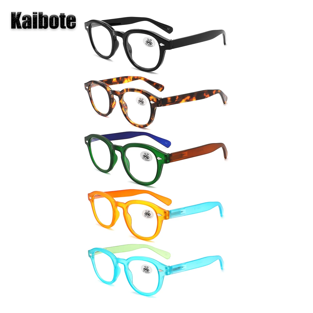 

5 Pack Reading Glasses a Lot for Men Women Fashion Oval Frame Spring Hinge High Quality Presbyopic Eyeglasses 1.00 - 4.00