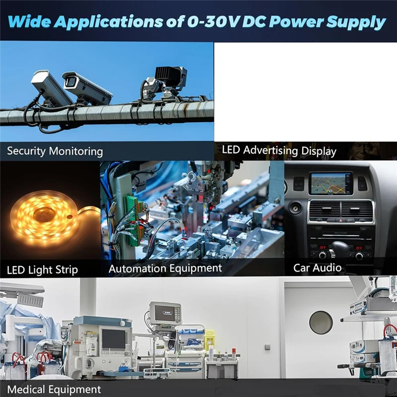 

ABAE-5V 12V 24V 30V AC To DC Converter Adjustable 0-30V 0-17A 500W Switching Power Supply For Led Strip US Plug Stripus