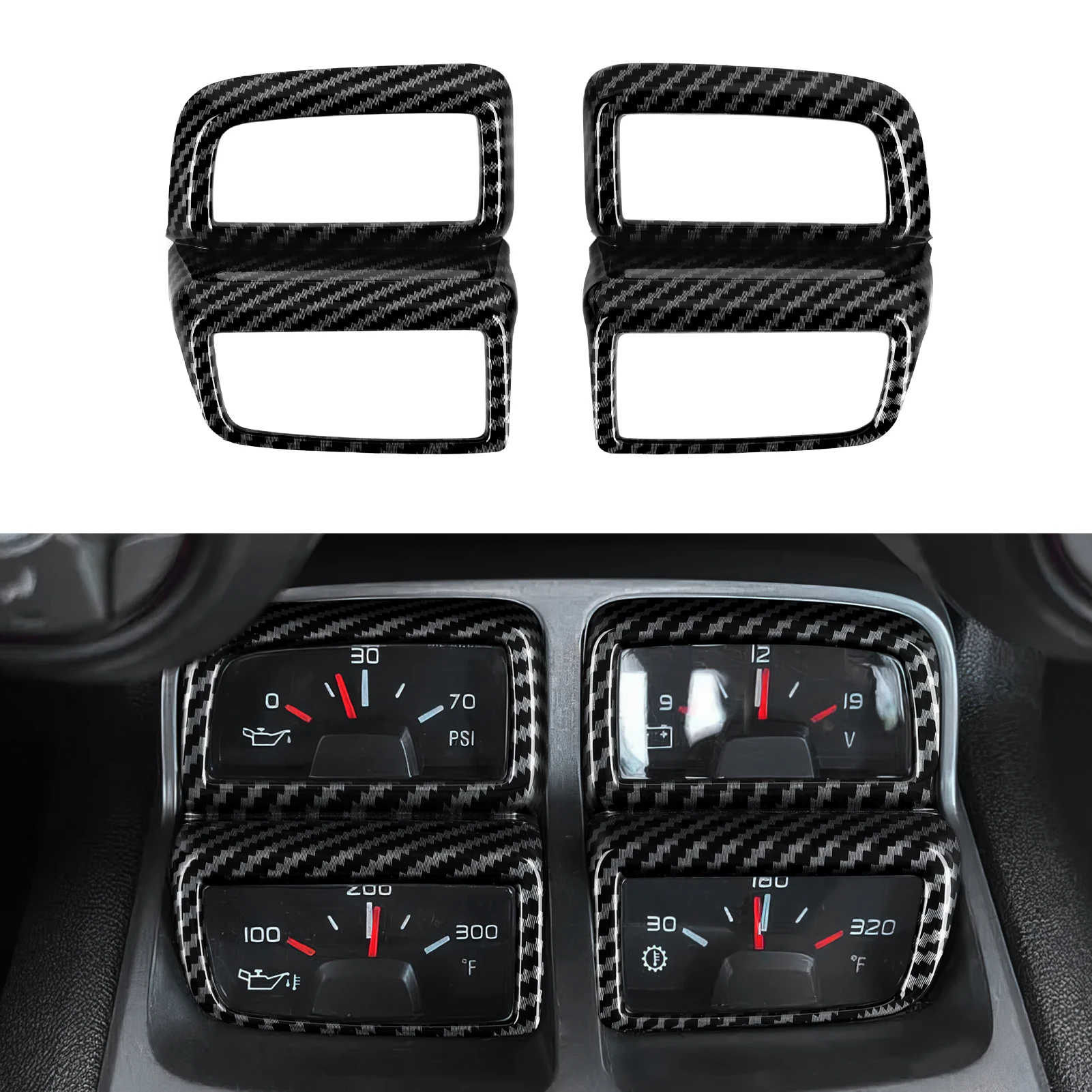 

ABS Car Center Console Dashboard Display Screen Panel Carbon Fiber Interior Sticker For Chevrolet Camaro ZL1 2010-2015 Trim