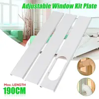 Kit de 2/3 Pièces pour Climatiseur : Tuyau d'Évacuation Réglable, Pare-Vent, Plaque Coulissante pour Fenêtre, Adaptateur de Tube Connecteur 2