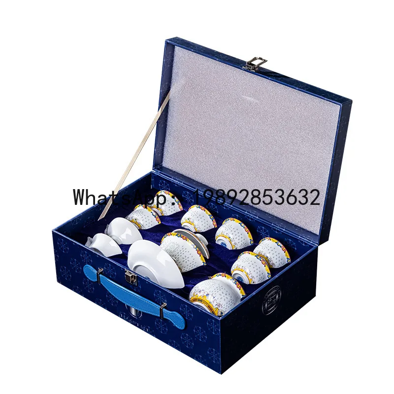 

Xl ceramic tea set exquisite porcelain covered bowl tea set