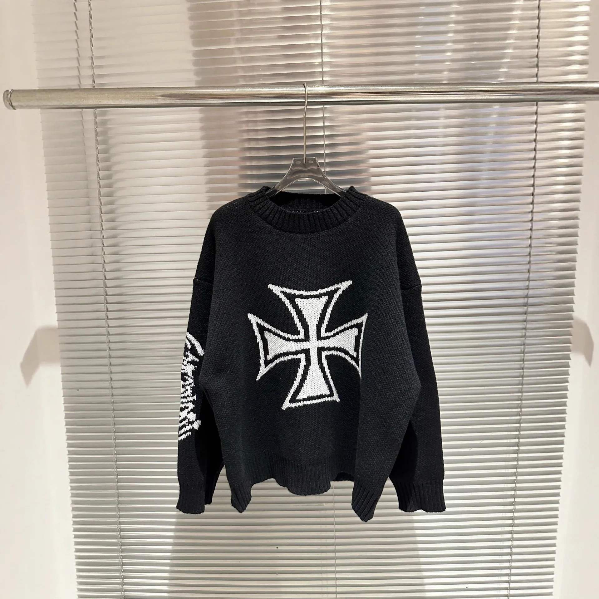 Suéter negro West Coast Choppers Project G/R para hombre y mujer, sudaderas de punto con cuello redondo de la mejor calidad