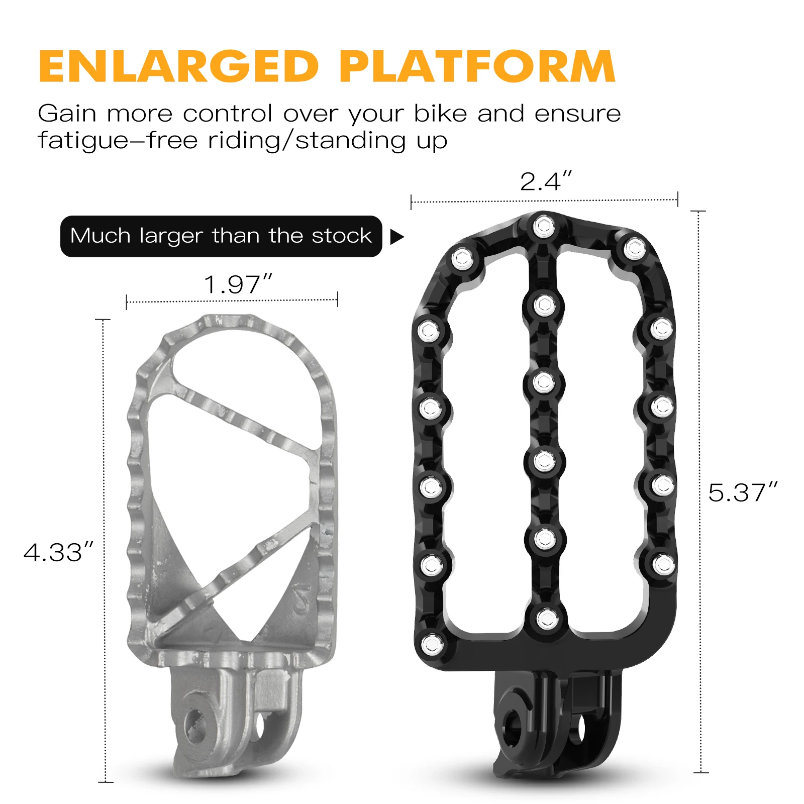 For KTM 390 Adventure 390 ADV 2020-2023 2024 2022 Motorcycle Enlarged Footrest Foot Pegs Pedals Forged Aluminum Flat FootPegs