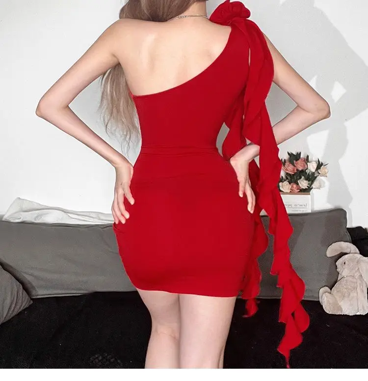 Moda w nowym stylu seksowne opadające ramiona Backless jednokolorowa klubowa sukienka na imprezę dla kobiet