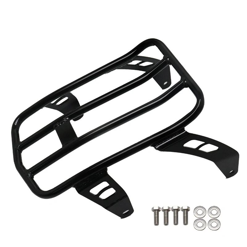 Steel Rear Fender Bolt on Solo Luggage Rack For 2018-2021 For Indian Scout Bobber Motorcycle Accessories Bobber Bright Black