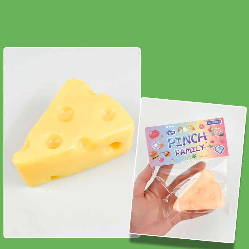 Cute Square Cheese Jelly Stress Relief Toys Colorful Cheese Mochi Dessert Squeeze Party Sensual Squeeze Pinch Fingertip Toy Gift