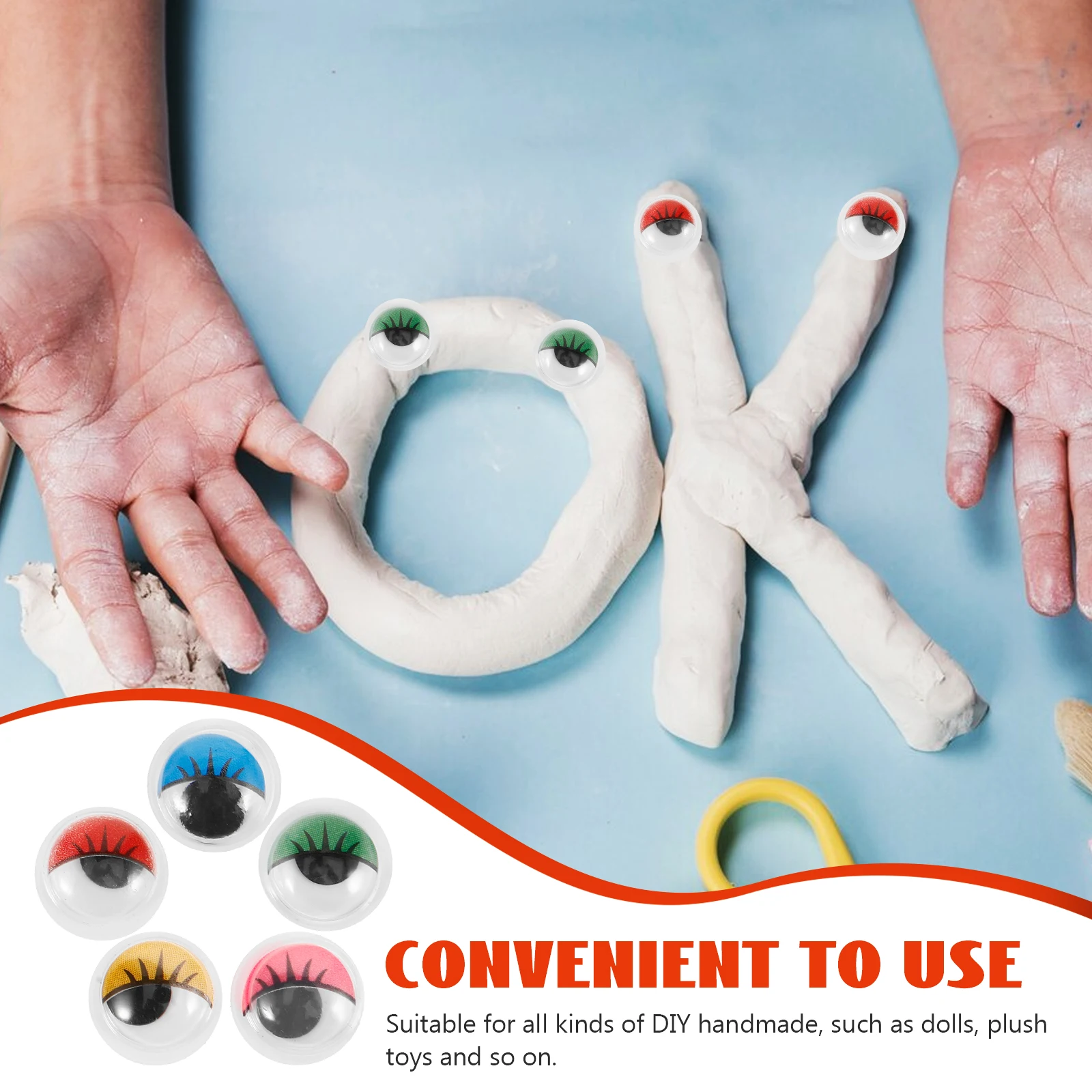 

200 Pcs Craft Fun Plastic for Crafts Adhesive Self Colorful Realistic Handmade Fake Child