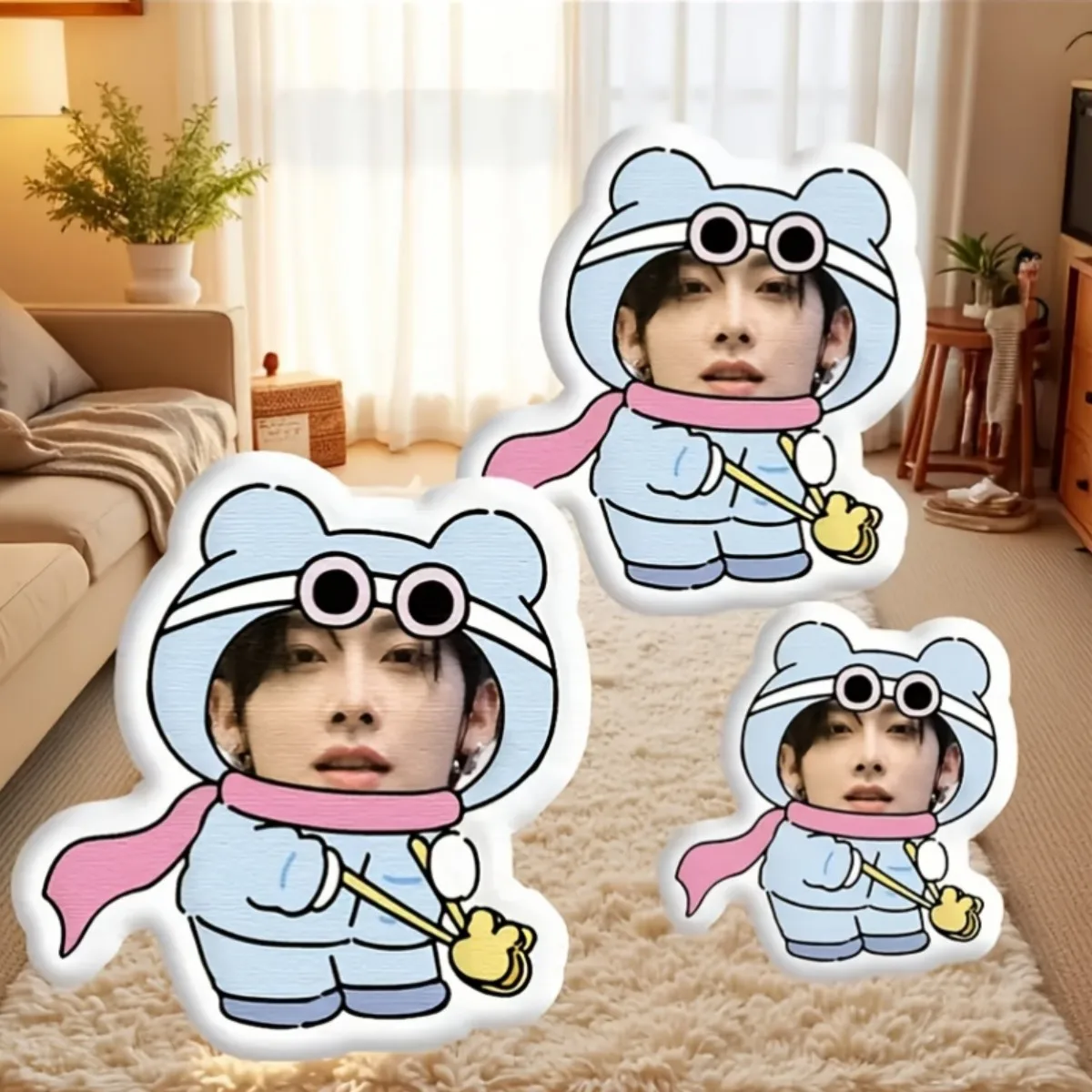 وسائد رمي منزلية مخصصة مثيرة للاهتمام لصور الوجه، وسائد مطبوعة على الوجهين، هدايا غريب الأطوار وممتعة