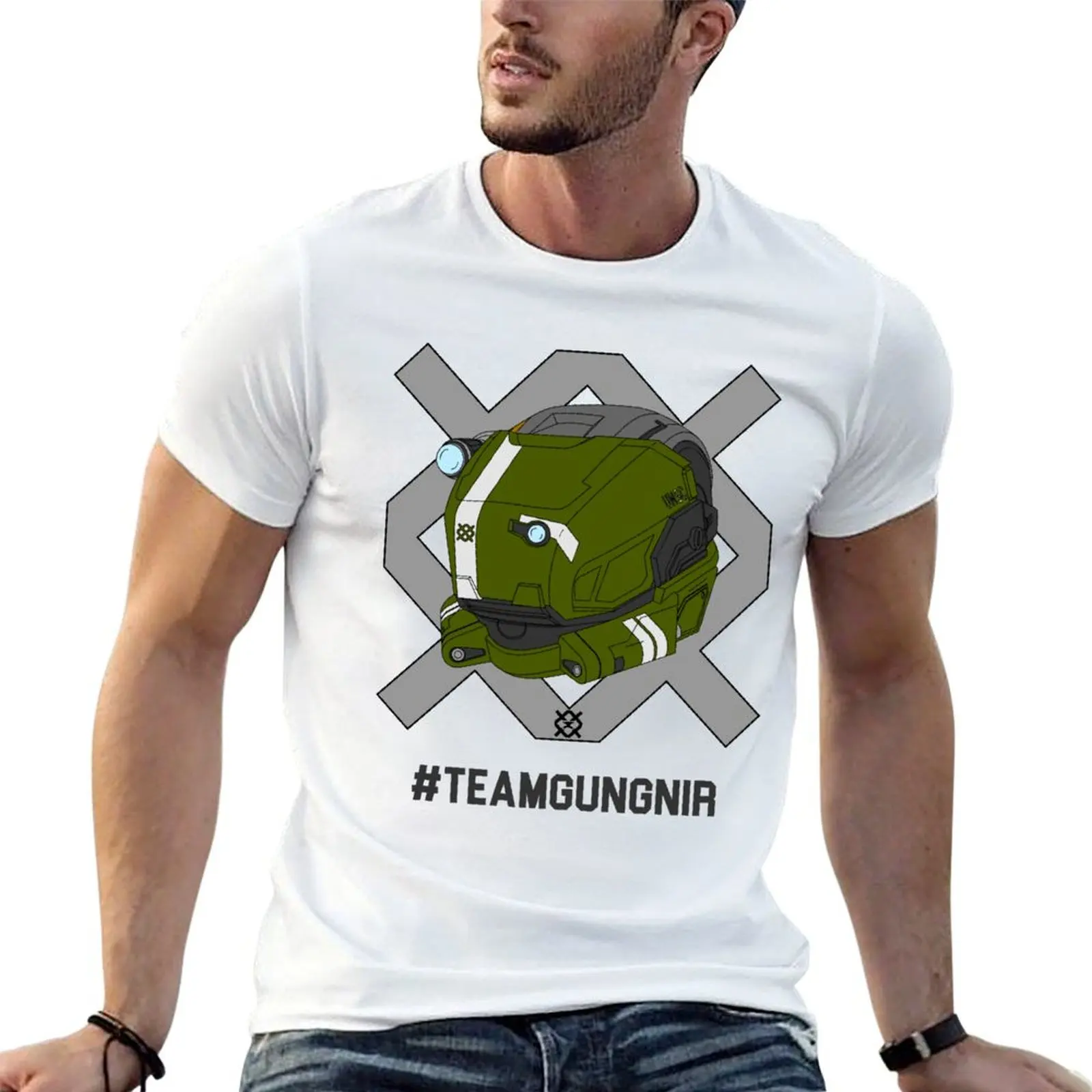 green gungnir T-Shirt Large Size Loose Casual Tee