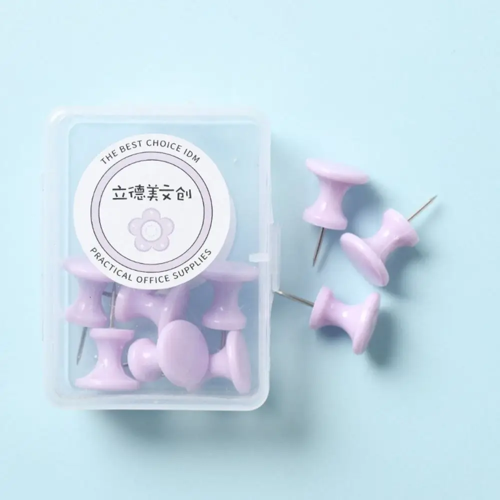 Portable Macaron Color Pushpin Thumbtac Fixing Pin Small Fresh Board Push Pin Plastic Thumb Tacks Wall Markers