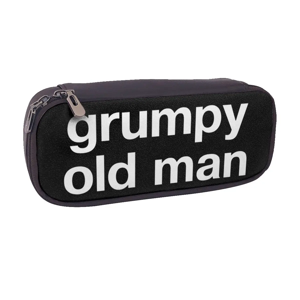 

Grumpy Old Man Leather Pencil Case for Boys Girls School Pen Box Pencil Bag Stationery Supplies Pen Holder Bag