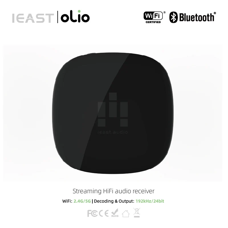 

IEAST OIIO 2.4G/5G Bluetooth 5.0 Wireless Wifi Music Audio Multi Room Streaming Receiver adapter For Hifi Spotify Airplay 2 DLNA