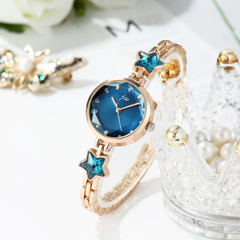 fashion blingling crystal star bracelet women lady quartz wrist watch