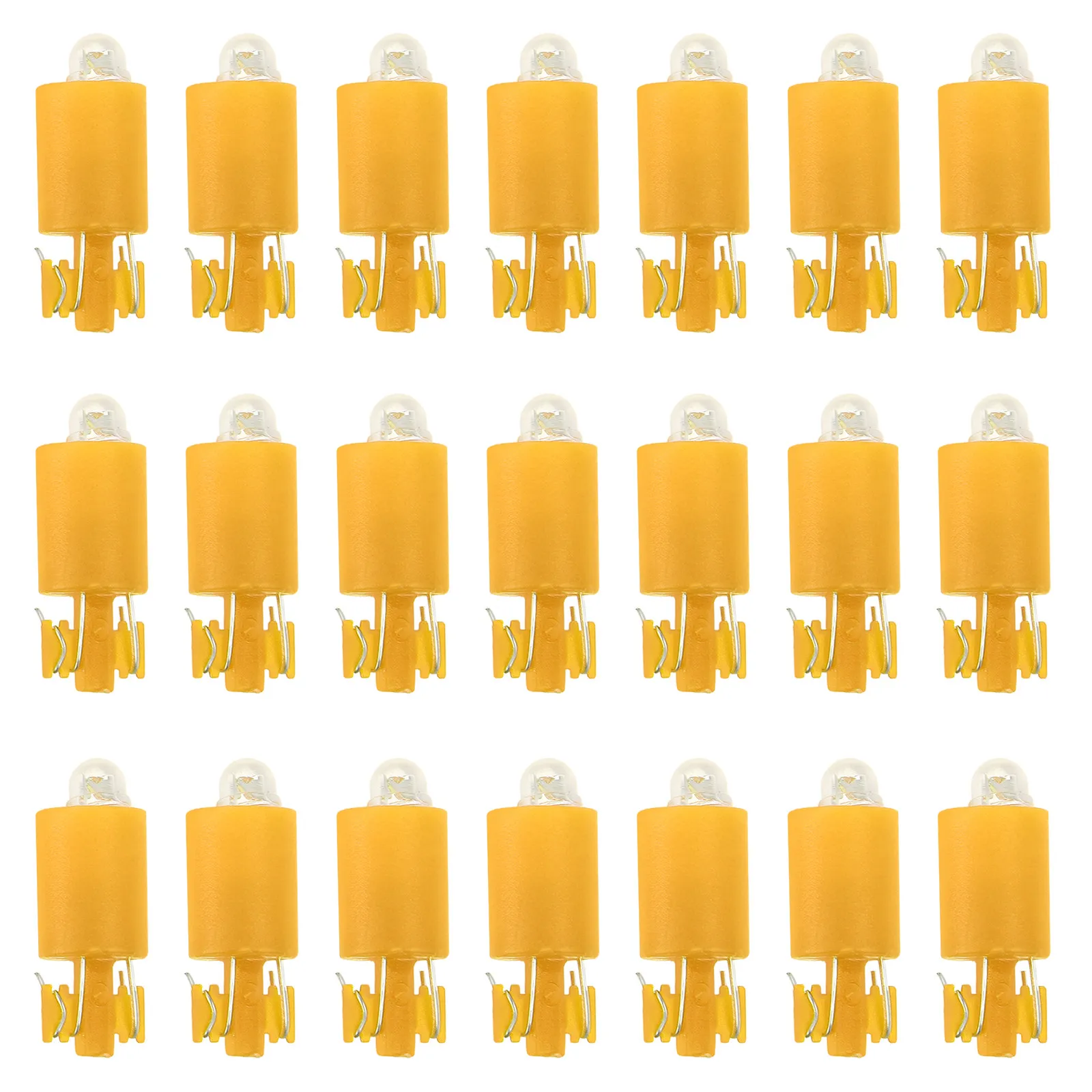 100Pcs Yellow 12V Wedge Base LED Bulb 11Mm Diameter for Arcade Button Illumination Pushbutton Replacement Coin Door Lamp