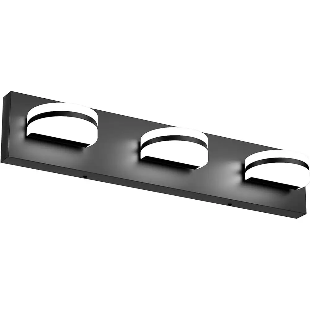 LED Vanity Light 3 Lights Modern Rotatable Acrylic Wall Fixture Hardwired Bathroom Lighting Energy Efficient Brightness Design