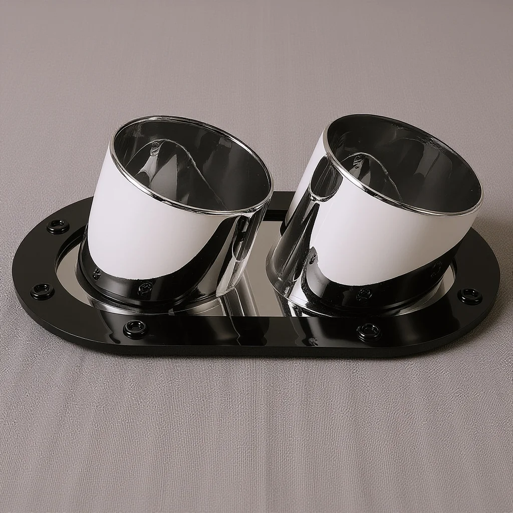 

Fake Exhaust Tube Bumper Sticker Universal Fit Anti Collision Car Decorative Strip for Suv Truck Auto Styling Decor