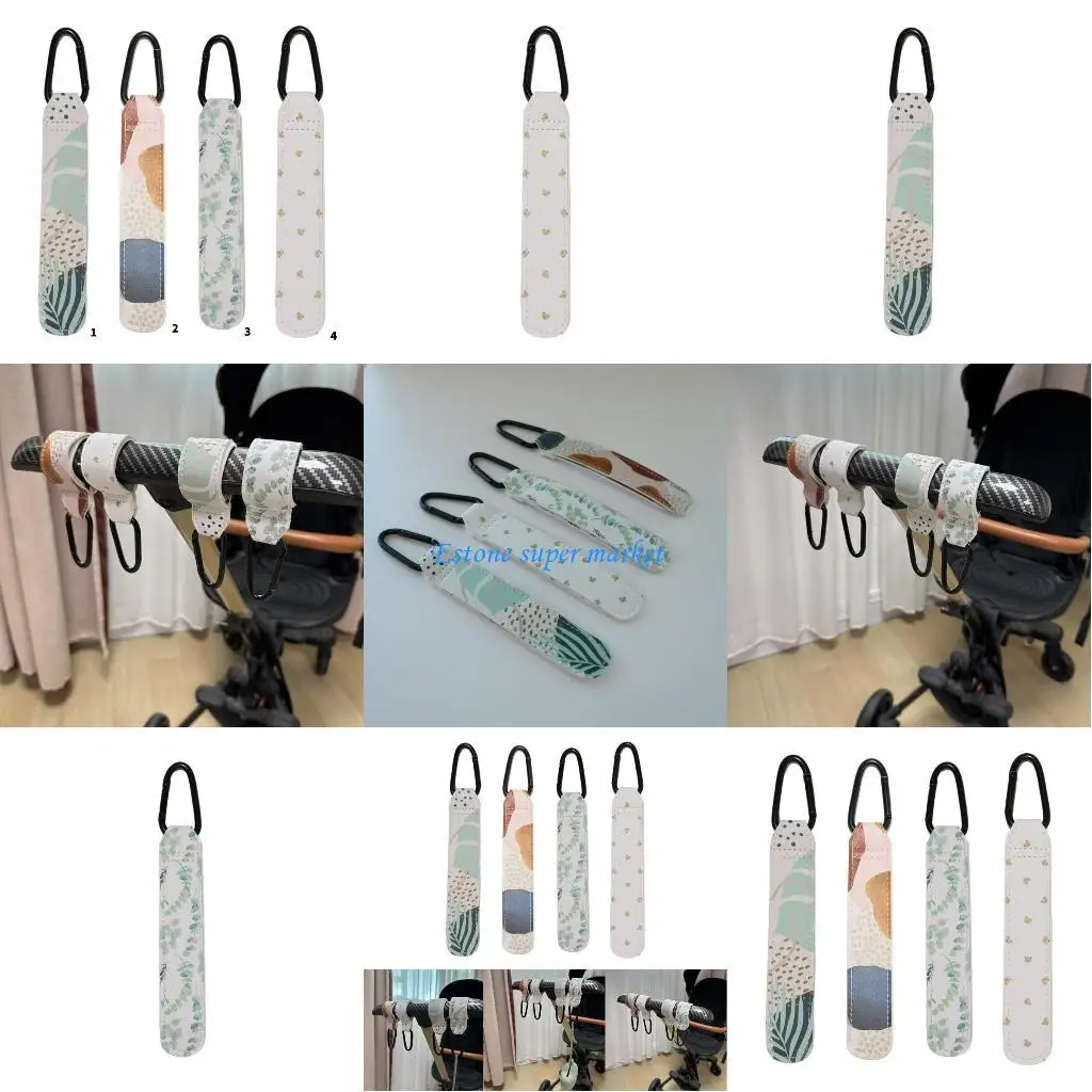 

090B Travel PU Leather Strollers Hook Hanger for Convenient Carrying on Walkers