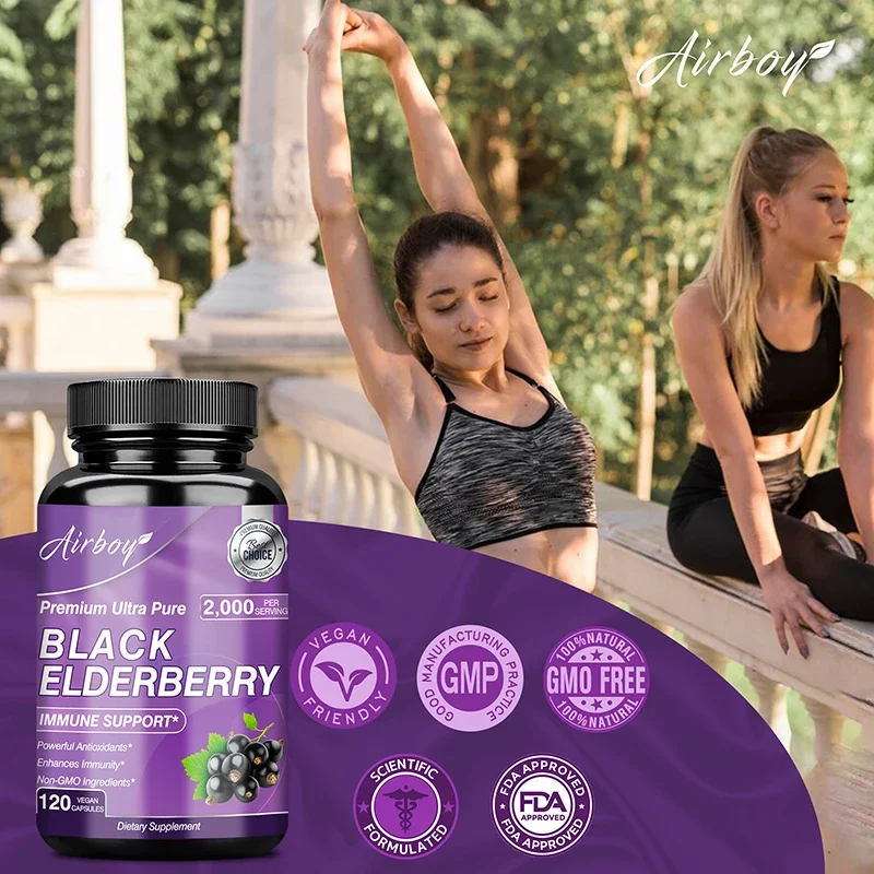 Black Elderberry - Helps with Skin, Immune Health, Promotes Nutrient Absorption, Improves Cell Activity and Elasticity