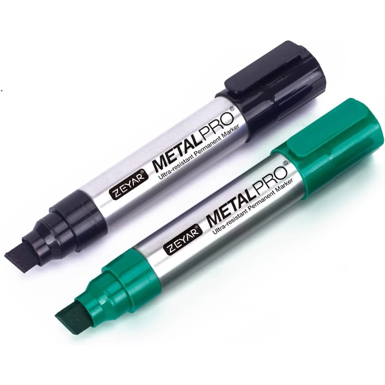 

Permanent Markers Pen Jumbo Size Set Of 2 With Aluminum Barrel Quick Drying Waterproof For Corrugate Wood Leather Metal Plastic Ceramic