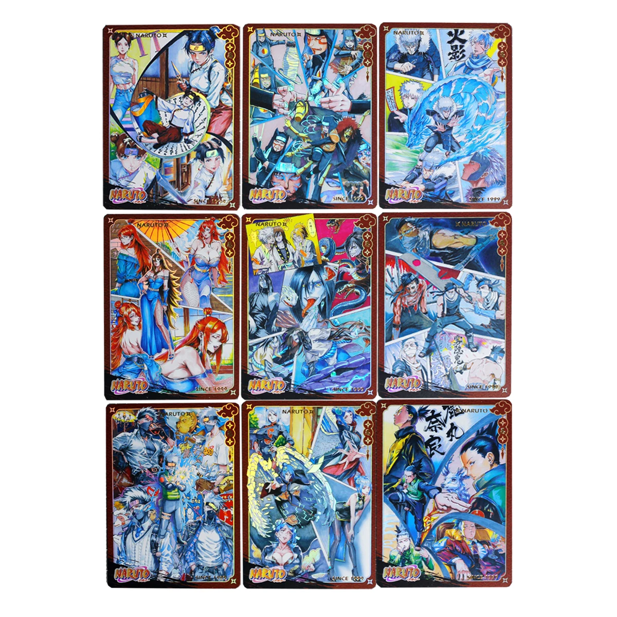 10Pcs/set 63X88Mm Diy Self Made Narutos Konan Kakashi Collection Card Color Flash Gold Stamping Orochimaru Anime Card Gift Toy