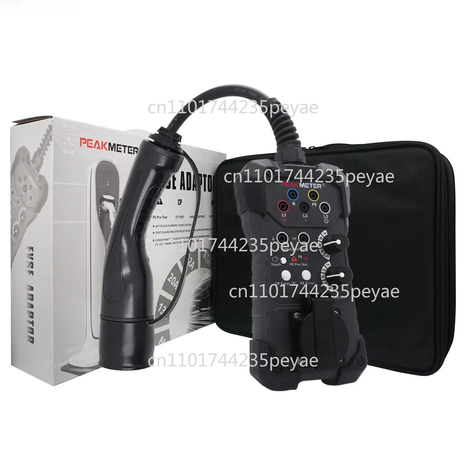 PM701 EVSE Adaptor J1772 TYPE2 Portable AC Station Inspector With Real-Time Load Monitor & Connector Status Scan