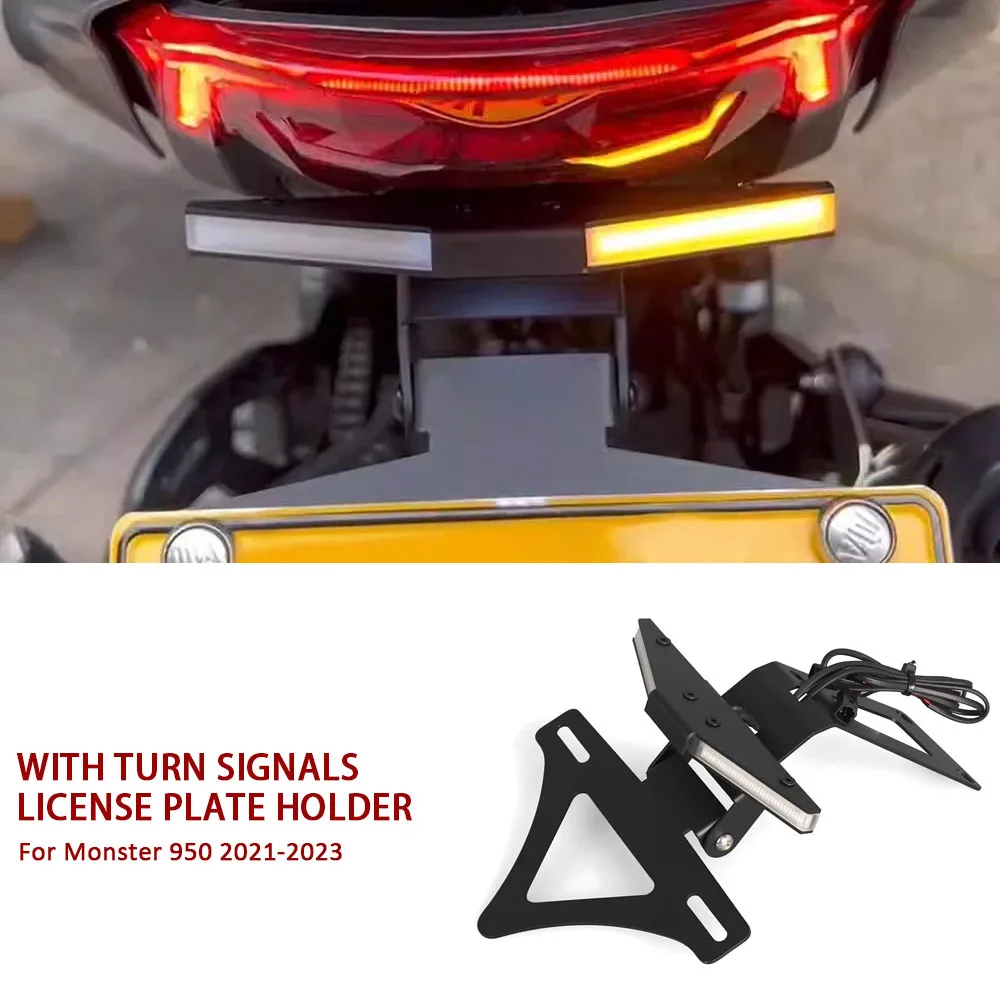 

License Plate Holder Motorcycle Monster 950 2021-2023 Bracket with Lights Tail Tidy Fender Eliminator Fit For Ducati Monster950