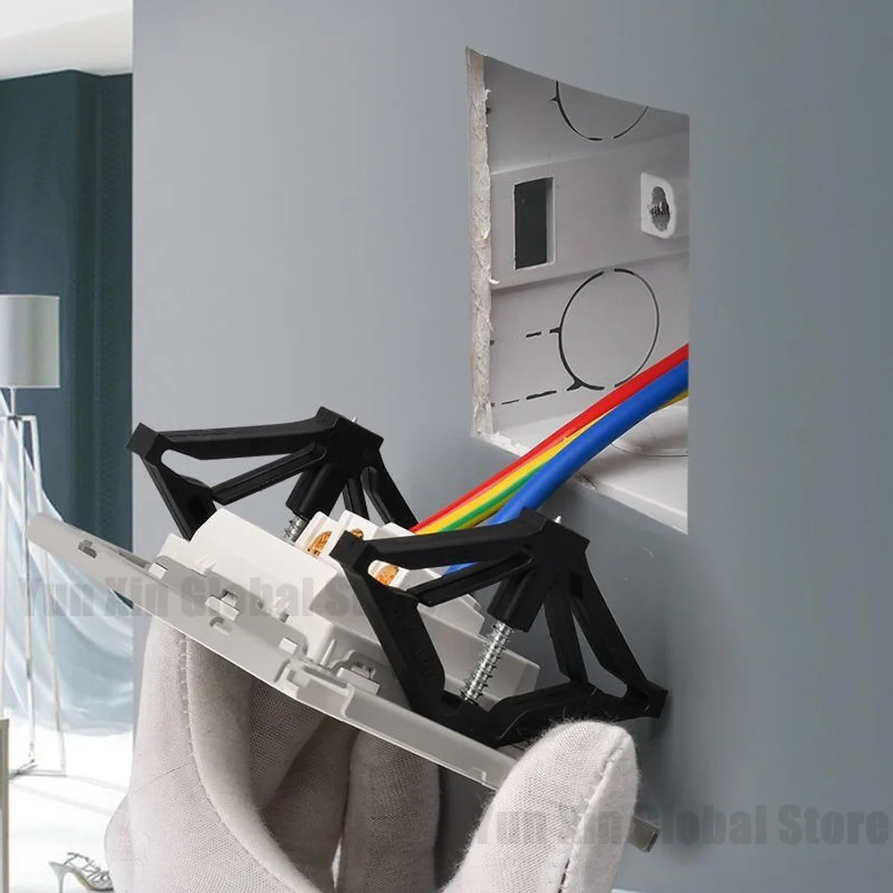 10pcs 86mm Cassette Repairer Dark Wall Box Repair Screw Plug Switch Old Socket Boxes Replacement Fixed Repair Box Support Rod