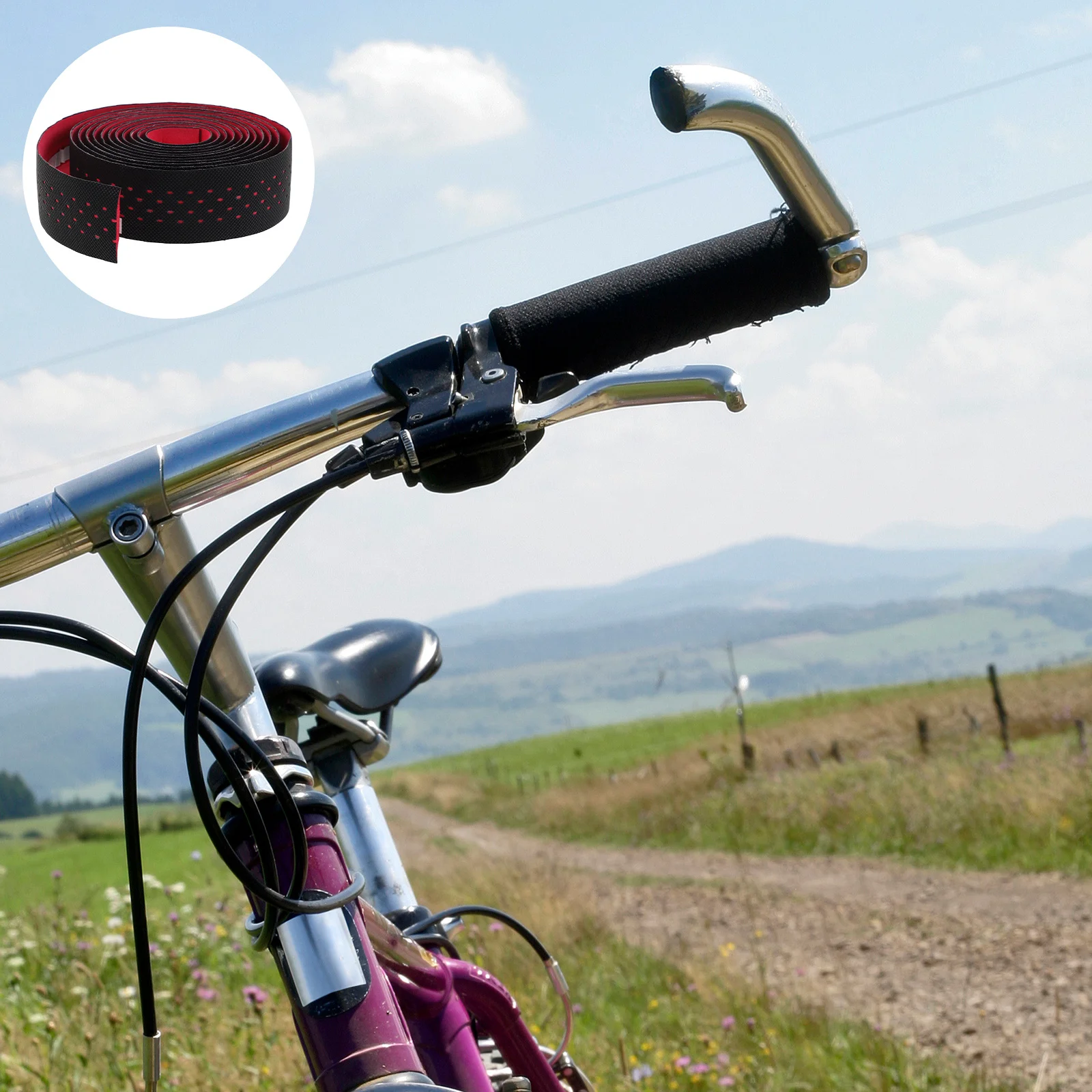 

1Set Nonslip Bicycle Handlebar Wraps Road Bikes Padded Grip Tape Breathable Moisture Wicking Fashionable Comfort Extended Rides